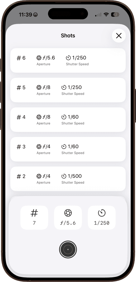 Track exposure & frames